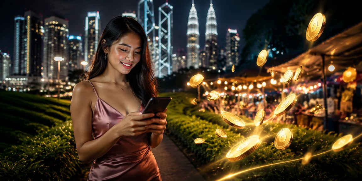 Pengguna Malaysia mengakses loteri dalam talian melalui telefon pintar