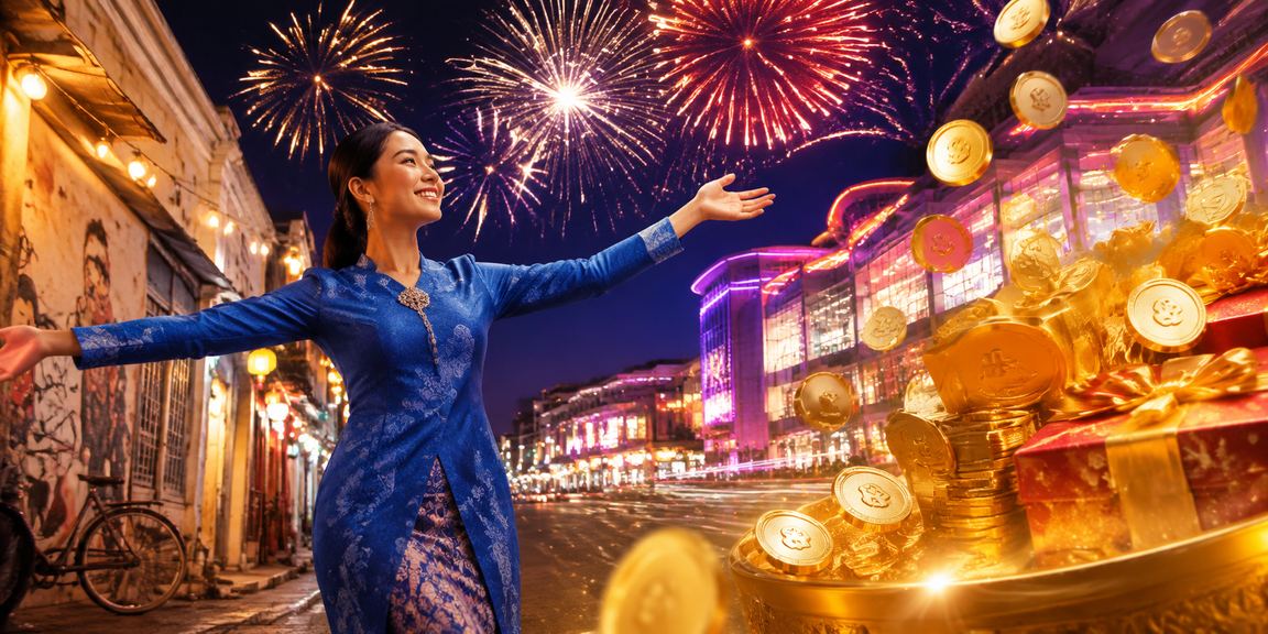 Paparan rebat dan bonus loteri di Pulau Pinang dengan pakaian baju kurung
